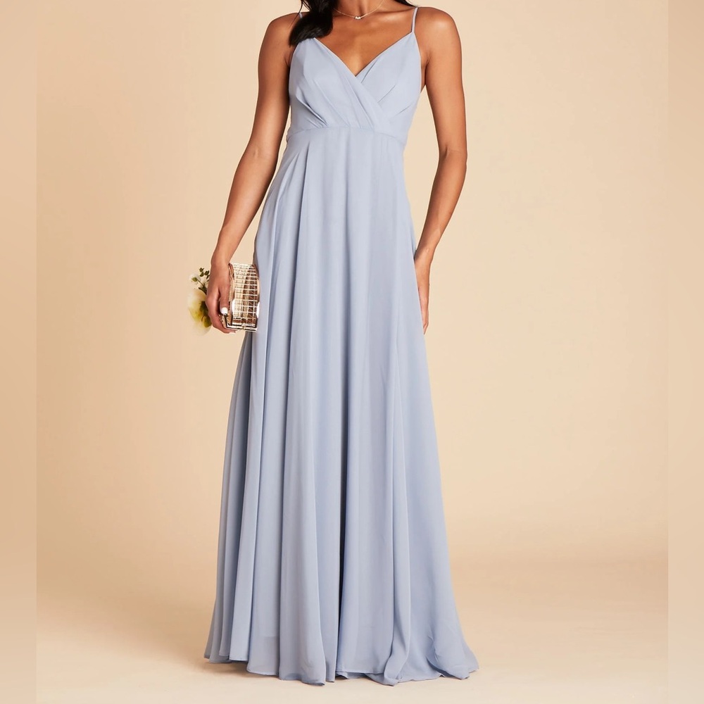 BIRDY GREY Kaia Chiffon Dress In dusty blue. Brand new with tags! Never worn